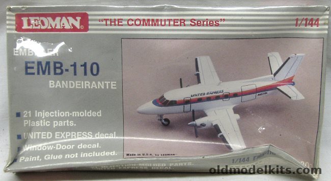 Leoman 1/144 Embraer EMB-110 Bandeirante United Express, L8801 plastic model kit